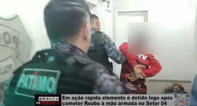 Em ação rápida assaltante é preso logo após cometer roubo à mão armada