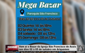 Vem aí o Bazar da Igreja São Francisco de Assis nos dias 02 à 05 de outubro em Ariquemes – Vídeo