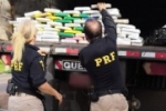 PRF apreende 71 quilos de cloridrato de cocaína em fundo falso de carreta em Rondônia