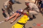 ARIQUEMES: Jovem ciclista fica ferida ao sofrer acidente em colisão com moto na Av. Canaã