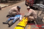 ARIQUEMES: Motociclista fica ferido ao abalroar Ônix na Jacundá