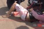 ARIQUEMES: Motociclista fratura perna em colisão com automóvel no Institucional