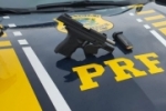 Em Porto Velho/RO, PRF apreende uma pistola calibre .380