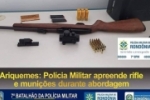 Ariquemes: Polícia Militar apreende rifle e munições durante abordagem