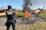 Polícia Federal incinera drogas em Guajará–Mirim
