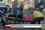 Mulher fica ferida após cair de garupa de motocicleta na Av. Tancredo Neves – Vídeo 