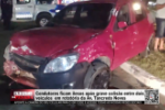 Condutores ficam ilesos após grave colisão entre dois veículos em rotatória da Av.Tancredo Neves – Vídeo
