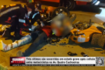 Três vítimas são socorridas em estado grave após colisão entre motocicletas na Av. Quatro Cachoeiras – Vídeo