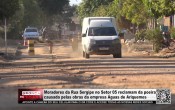 Moradores da Rua Sergipe no Setor 05 reclamam da poeira causada pelas obras da empresa Águas de Ariquemes – Vídeo