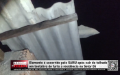 Elemento é socorrido pelo SAMU após cair de telhado em tentativa de furto a residência no Setor 06 – Vídeo