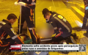 Elemento sofre acidente grave após perseguição pelas ruas e avenidas de Ariquemes – Vídeo