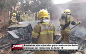 Bombeiros são acionados para combater incêndio criminoso em residência do Setor 10 – Vídeo