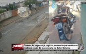 Câmera de segurança registra momento que elementos realizam roubo de motocicleta no Setor Colonial – Vídeo