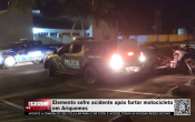 Elemento sofre acidente após furtar motocicleta em Ariquemes – Vídeo