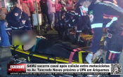 SAMU socorre casal após colisão entre motocicletas na Av. Tancredo Neves próximo a UPA em Ariquemes – LIVE: ESTAMOS NO AR! PROGRAMA BRONCA DA PESADA