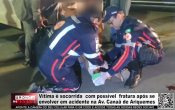 Vítima é socorrida com possível fratura após se envolver em acidente na Av. Canaã de Ariquemes – LIVE: ESTAMOS NO AR! PROGRAMA BRONCA DA PESADA