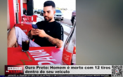 Atentado à bala choca Ouro Preto – Homem é morto com 12 tiros dentro do seu veiculo – Vídeo