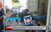 Vítima é projetada de motocicleta após colidir em cerca de arame no Garimpo Bom Futuro – Vídeo