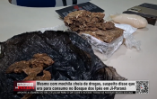 Mesmo com mochila, cheia de drogas suspeito disse que era para consumo em Ji–parana – Vídeo