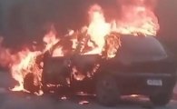 Jaru: Veículo pega fogo e é completamente destruído