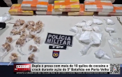 Dupla &eacute; presa com mais de 10 quilos de coca&iacute;na e crack durante a&ccedil;&atilde;o do 5&ordm; Batalh&atilde;o em Porto Velho &ndash; V&iacute;deo