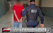 Apenado monitorado com tornozeleira desligada &eacute; preso por tr&aacute;fico de drogas no bairro Escola de Pol&iacute;cia em Porto Velho &ndash; V&iacute;deo