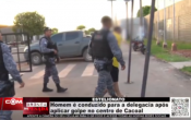 Homem &eacute; conduzido para a delegacia ap&oacute;s aplicar golpe no centro de Cacoal &ndash; V&iacute;deo