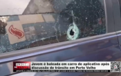 Jovem &eacute; baleada em carro ap&oacute;s discuss&atilde;o de tr&acirc;nsito em Porto Velho &ndash; V&iacute;deo