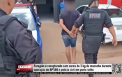 Foragido &eacute; recapturado com cerca de 3 kg de maconha durante opera&ccedil;&atilde;o do BPTAR e Pol&iacute;cia Civil em Porto Velho &ndash; V&iacute;deo