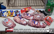 Homem &eacute; detido com picanha, chocolates e barril de cerveja ap&oacute;s furto em estabelecimento comercial em Porto Velho &ndash; V&iacute;deo