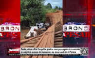 Ponte sobre o Rio Forquilha quebra com a passagem de caminh&atilde;o e isola moradores na zona rural &ndash; V&iacute;deo