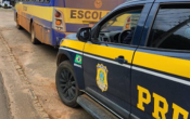 Motorista de transporte escolar foge de abordagem da PRF deixando para tr&aacute;s &ocirc;nibus com alunos a bordo, em Vilhena