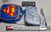 Homem &eacute; preso com 1 kg de maconha ap&oacute;s confus&atilde;o com a esposa na Zona Leste de Porto Velho &ndash; V&iacute;deo