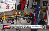 Condutor &eacute; socorrido pelo SAMU ap&oacute;s cair com ve&iacute;culo em rio na Linha C&ndash;70, pr&oacute;ximo &agrave; BR&ndash;364, em Ariquemes &ndash; V&iacute;deo