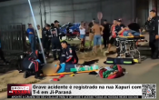 Grave acidente &eacute; registrado na rua Xapuri com T&ndash;4 em Ji&ndash;Paran&aacute; &ndash; V&iacute;deo
