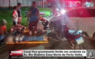 Casal fica gravemente ferido em acidente na Av. Rio Madeira Zona Norte de Porto Velho &ndash; V&iacute;deo