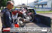 Motocicleta com sinais de clonagem &eacute; apreendida pela Pol&iacute;cia Militar na Av. Jamari em Ariquemes &ndash; LIVE: ESTAMOS NO AR! PROGRAMA BRONCA DA PESADA