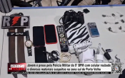 Jovem &eacute; preso pela Pol&iacute;cia Militar do 9° BPM com celular roubado e diversos materiais suspeitos na zona sul de Porto Velho &ndash; V&iacute;deo