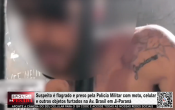 Suspeito &eacute; flagrado e preso pela Pol&iacute;cia Militar com moto, celular e outros objetos furtados na Av. Brasil em Ji&ndash;Paran&aacute; &ndash; V&iacute;deo