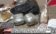 For&ccedil;a T&aacute;tica prende duas pessoas e apreende 4 kg de drogas no Setor 08 de Ariquemes &ndash; LIVE: ESTAMOS NO AR! PROGRAMA BRONCA DA PESADA
