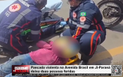 Pancada violenta na Avenida Brasil em Ji&ndash;Paran&aacute; deixa duas pessoas feridas &ndash; V&iacute;deo