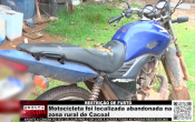 RESTRI&Ccedil;&Atilde;O DE FURTO &ndash; Motocicleta foi localizada abandonada na zona rural de Cacoal &ndash; V&iacute;deo