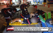 Grave acidente entre carro e moto deixa duas mulheres feridas na Av. Tancredo Neves em Ariquemes &ndash; V&iacute;deo
