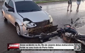 Grave acidente na Av. Rio de Janeiro deixa motociclista ferido na zona leste de Porto Velho &ndash; V&iacute;deo