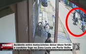 Acidente entre motocicletas deixa idoso ferido e condutor foge na Zona Leste em Porto Velho &ndash; V&iacute;deo