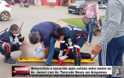 Motociclista &eacute; socorrido ap&oacute;s colis&atilde;o entre motos na Av. Jamari com Av. Tancredo Neves em Ariquemes &ndash; V&iacute;deo