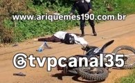 ARIQUEMES: Motociclista &eacute; executado a tiros no Bairro Zona Sul &ndash; No local foram encontradas 22 c&aacute;psulas de calibre .9mm &ndash; V&Iacute;DEO