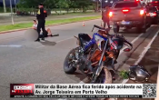 Militar da Base A&eacute;rea fica ferido ap&oacute;s acidente na Av. Jorge Teixeira em Porto Velho &ndash; V&iacute;deo