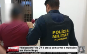 “Maluquinho” do CV &eacute; preso com arma e muni&ccedil;&otilde;es em Monte Negro &ndash; V&iacute;deo