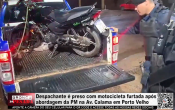 Despachante &eacute; preso com motocicleta furtada ap&oacute;s abordagem da PM na Av. Calama em Porto Velho &ndash; V&iacute;deo